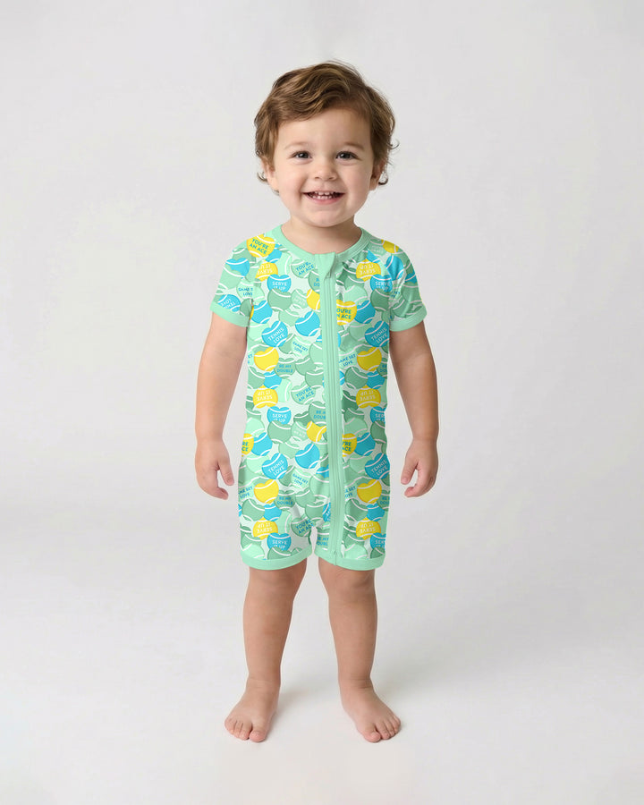 Tennis Candy Family Matching Bamboo Shorty Zippy