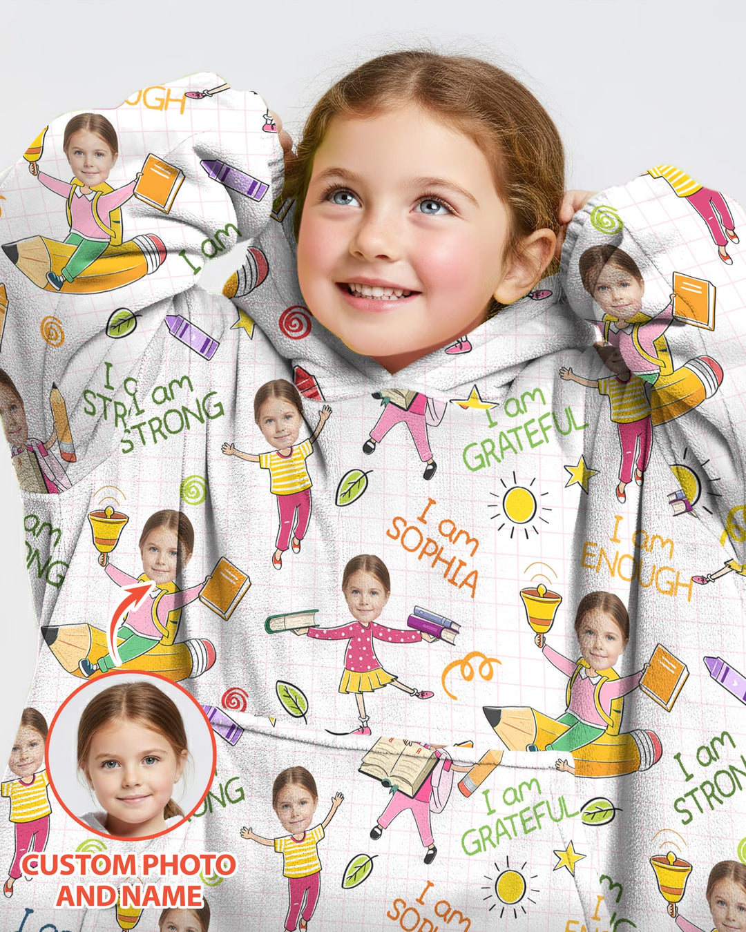 Plantilla de Sudadera Manta de Bambú Personalizada
