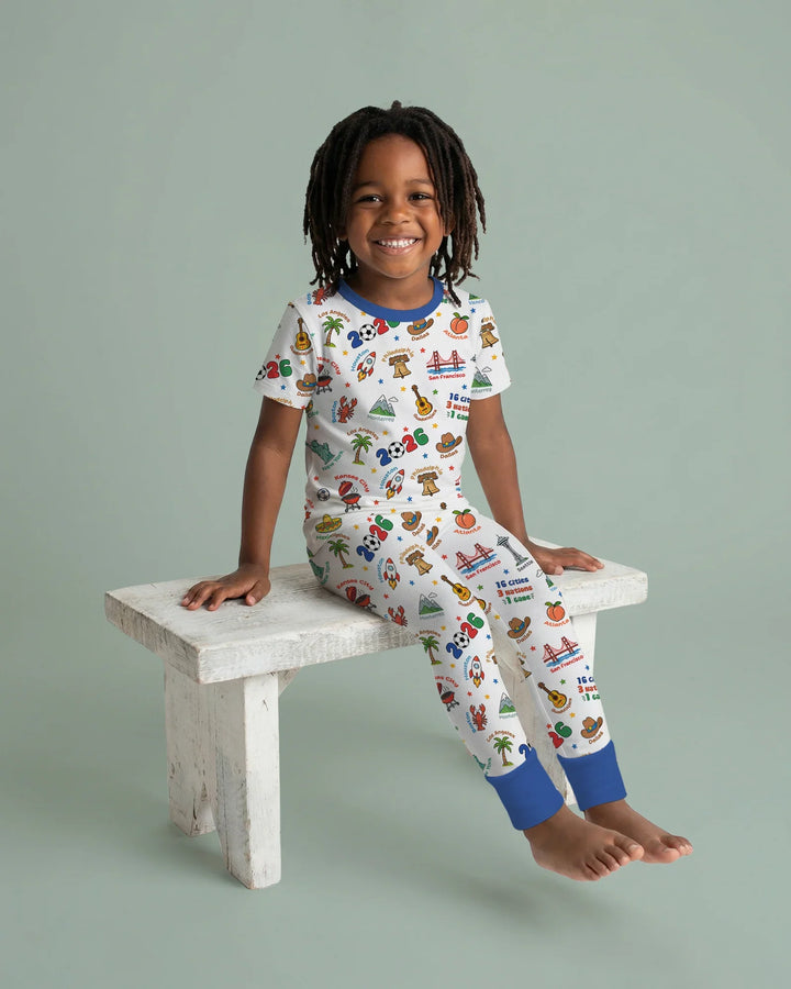 Zweiteiliges, kurzärmliges Pyjama-Set mit Marienkäfern
