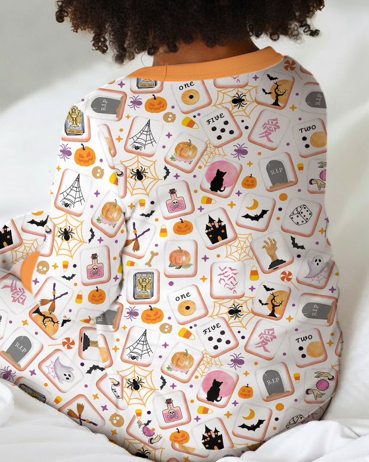 Mahjoween Mommy & Me Matching Bamboo Two Piece Long Sleeve Pajama Set