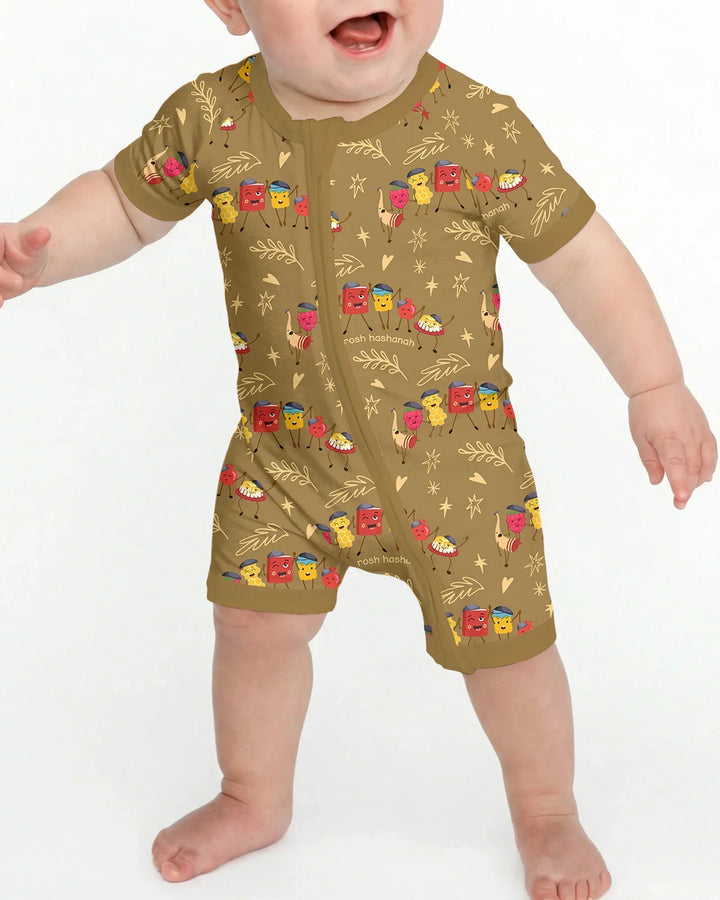 Let's Celebrate Rosh Hashanah Bamboo Shorty Zippy