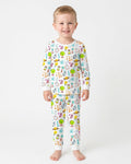 Conjunto de pijama de dos piezas de bambú con mangas largas, plantilla PERSONALIZADA