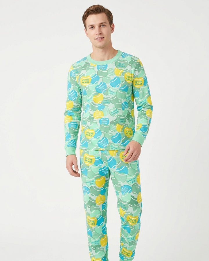 Tennis Candy Family Matching Bamboo Men's Pajama Set