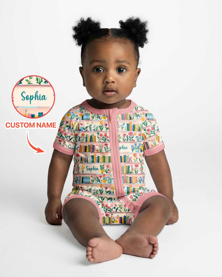 Personalized Book Lover Bamboo Shorty Zippy