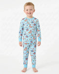 Conjunto de pijama de dos piezas de bambú de manga larga