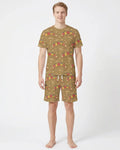 Let's Celebrate Rosh Hashanah Bamboo Men Short Sleeve Short Pajama Set