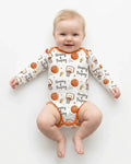 Funny Basketball Hooping & Pooping Bamboo Bodysuit