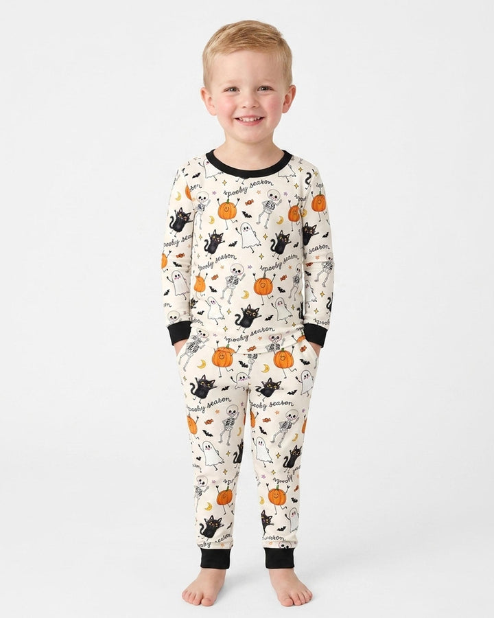 Conjunto de pijama de dos piezas de bambú con mangas largas, plantilla PERSONALIZADA