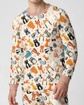 Goofy Mischief Cat Family Matching Bamboo Men's Pajama Set