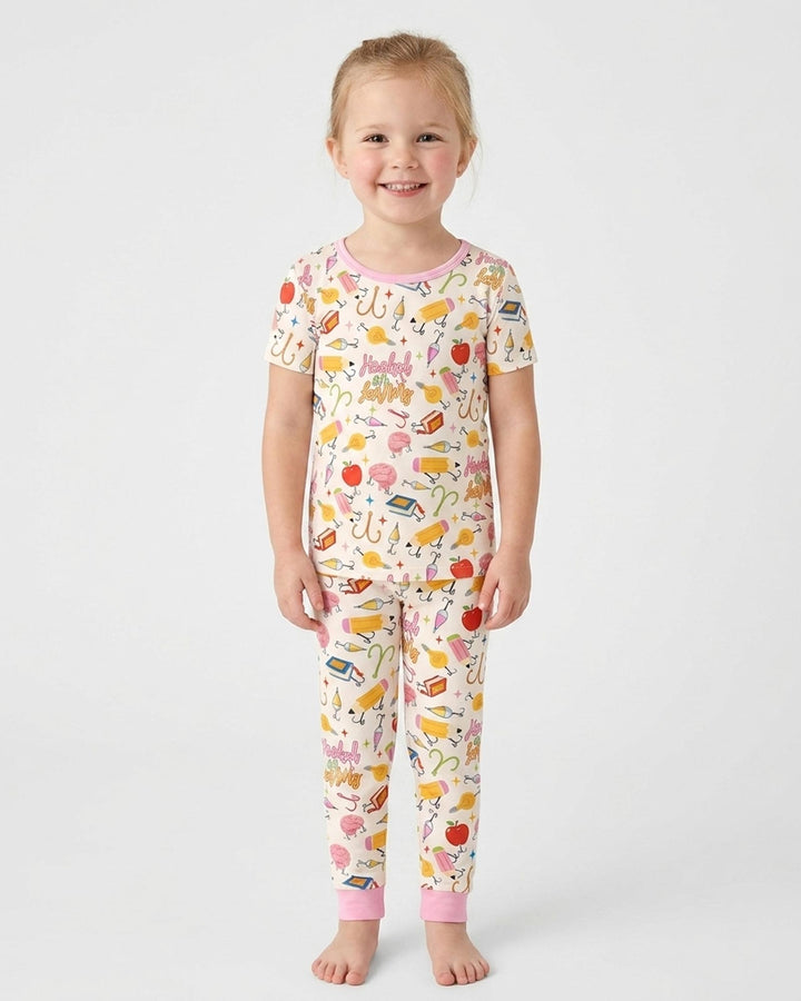 Zweiteiliges, kurzärmliges Pyjama-Set mit Marienkäfern