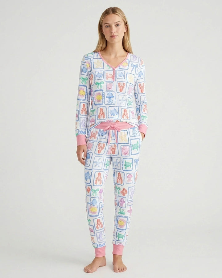 Coastal Treasures Family Matching Bamboo Women Pajama Set