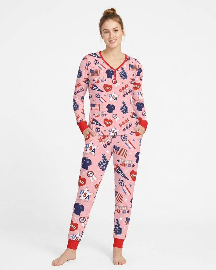 Vorlage Bambus Damen Pyjama Set