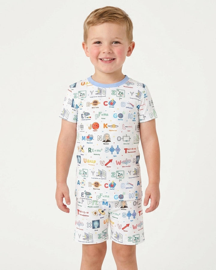 Schlafanzug-Set zweiteilig, kurze Ärmel, kurze Hose, Bambus