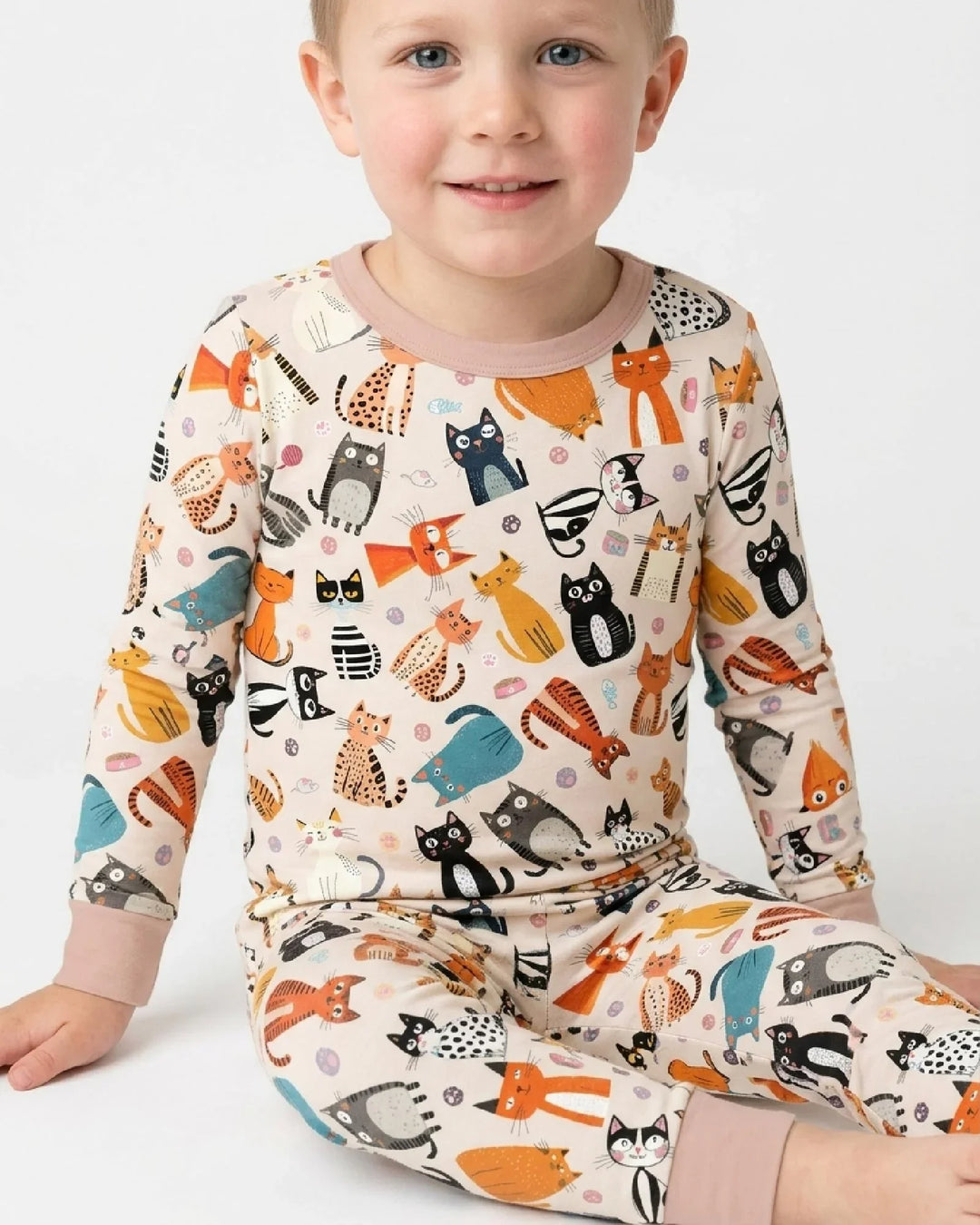 Zweiteiliges Langarm-Pyjama-Set mit Sommerfrüchten