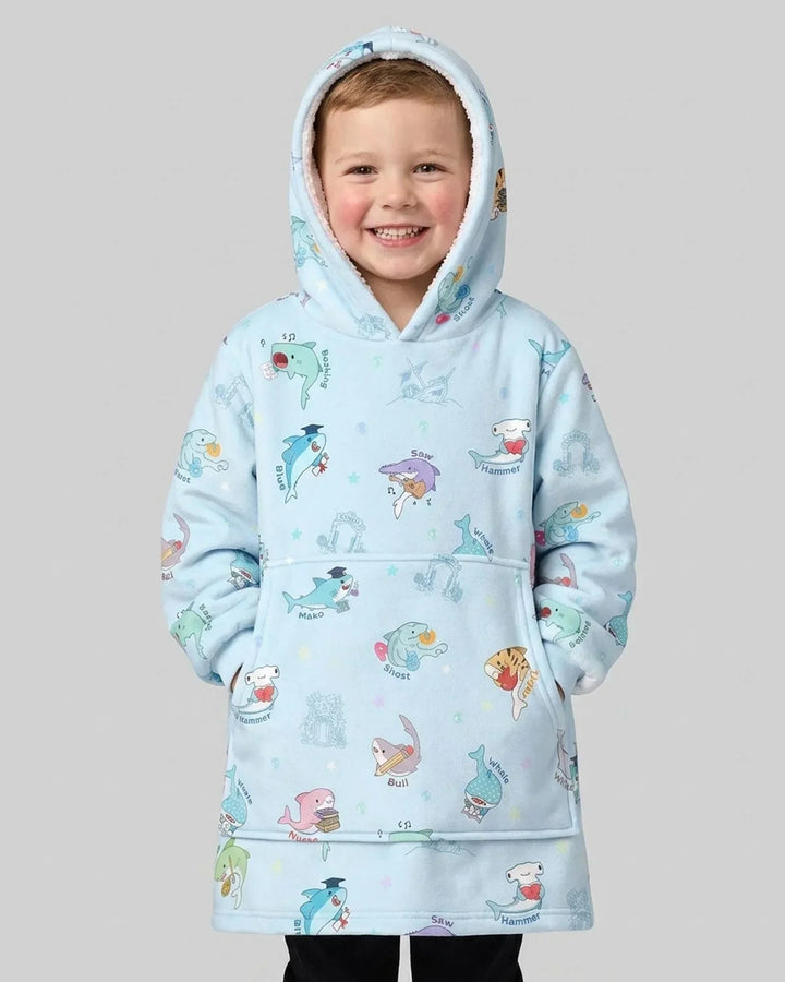 Shark School Bamboo Blanket Hoodie