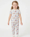 Vintage Lousiana Circus Toile Family Matching Bamboo Two Piece Short Sleeve Pajama Set