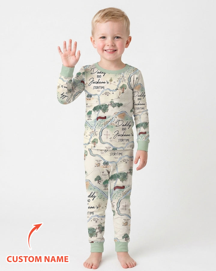Conjunto de pijama de dos piezas de bambú con mangas largas, plantilla PERSONALIZADA
