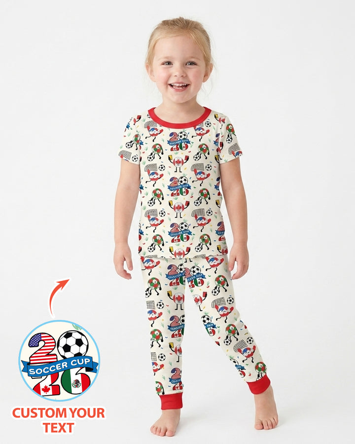 Soccer Squad 2026 Bamboo Two Piece Short Sleeve Pajama Set