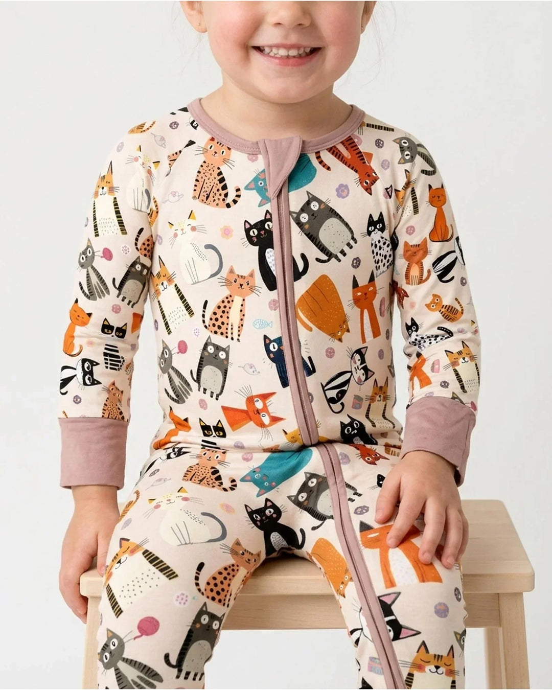 Goofy Mischief Cat Family Matching Bamboo Convertible Zippy