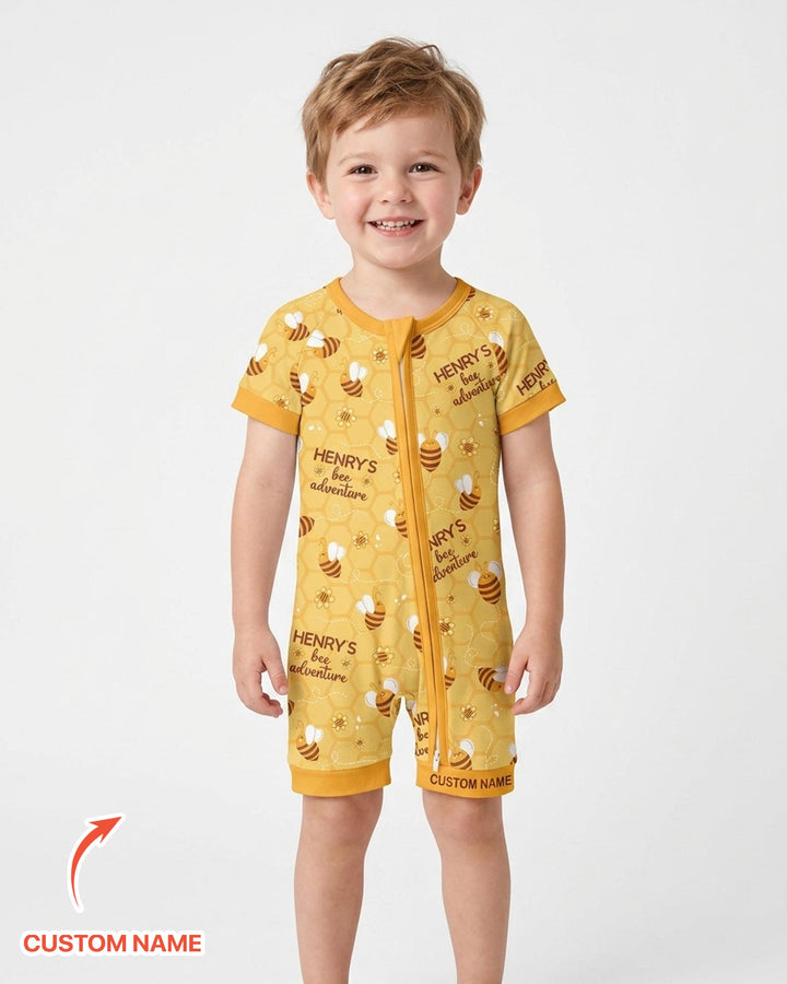 Custom Name Bee Back To School Bamboo Shorty Zippy