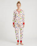 Striped Soccer Game Day Family Matching Bamboo Women Pajama Set