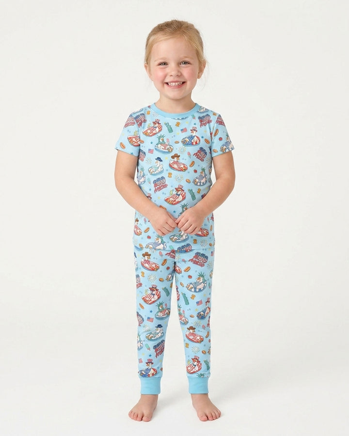 Zweiteiliges, kurzärmliges Pyjama-Set mit Marienkäfern