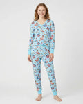 Plantilla de conjunto de pijama de mujer de bambú