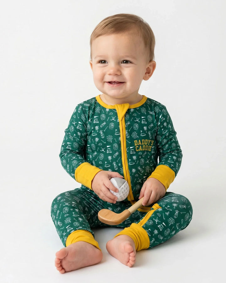 Embroidered Matching With Dad Golf Club Bamboo Convertible Zippy