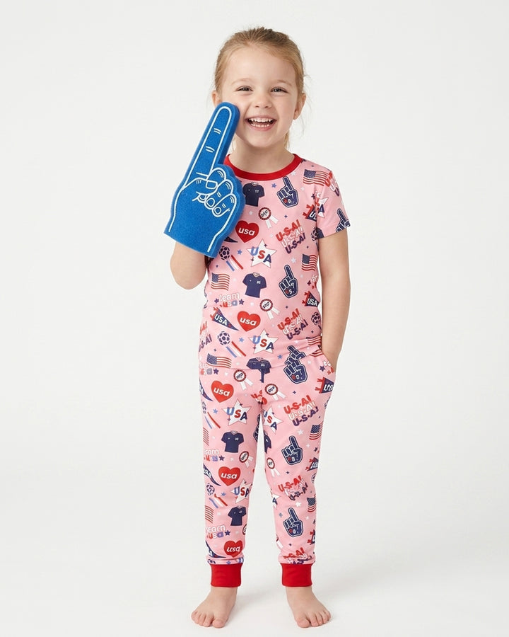 Zweiteiliges, kurzärmliges Pyjama-Set mit Marienkäfern