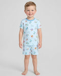 Shark School Bamboo Two Piece Short Sleeve Shorts Pajama Set