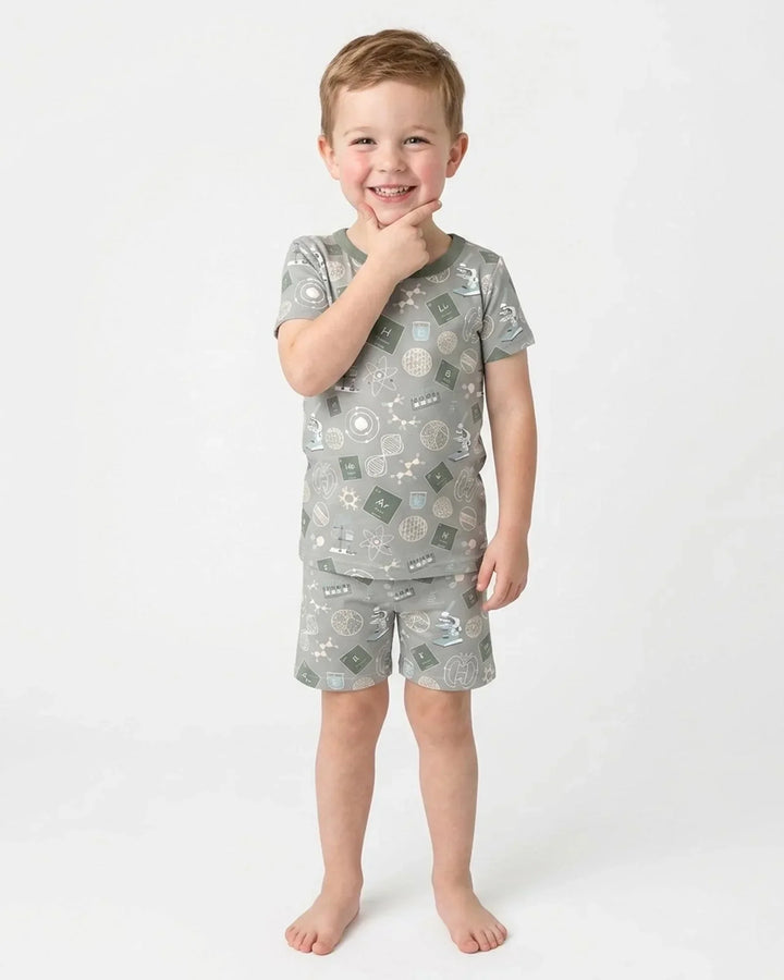 Schlafanzug-Set zweiteilig, kurze Ärmel, kurze Hose, Bambus