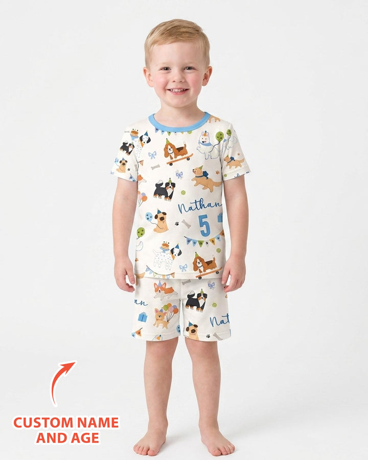 Schlafanzug-Set zweiteilig, kurze Ärmel, kurze Hose, Bambus