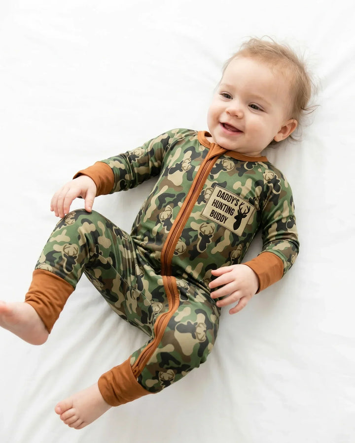 Embroidered Matching With Hunting Dad Bamboo Convertible Zippy