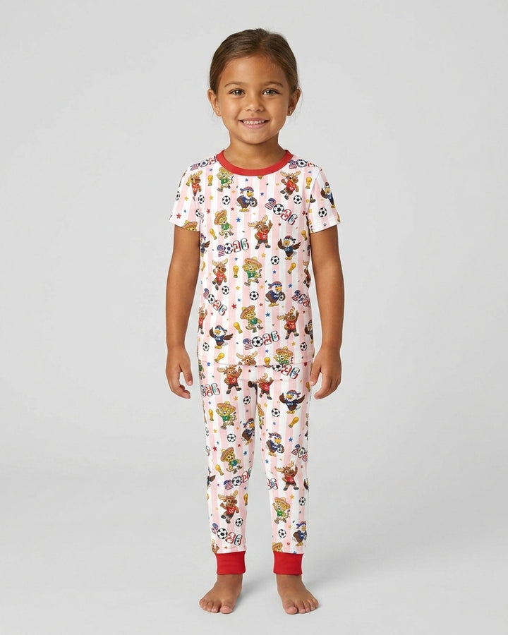 Zweiteiliges, kurzärmliges Pyjama-Set mit Marienkäfern