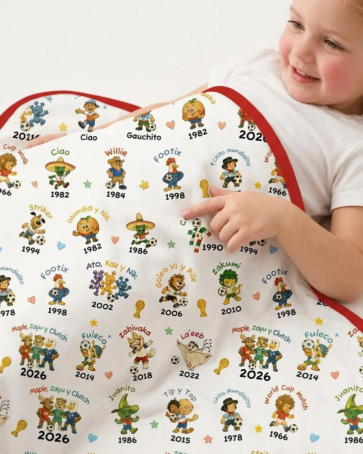 Soccer cup Mascots Bamboo Blanket