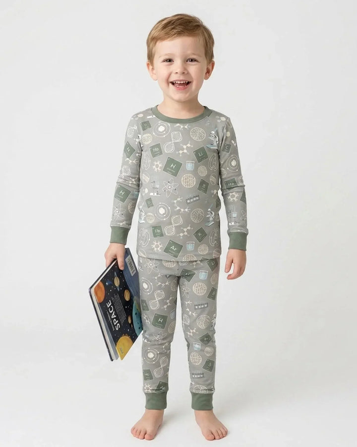 A Moment Of Science Bamboo Two Piece Long Sleeve Pajama Set