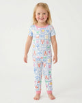 Conjunto de pijama de dos piezas de manga corta de bambú