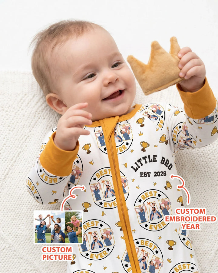 Personalized Family Matching Father's Day Embroidered Bamboo Convertible Zippy