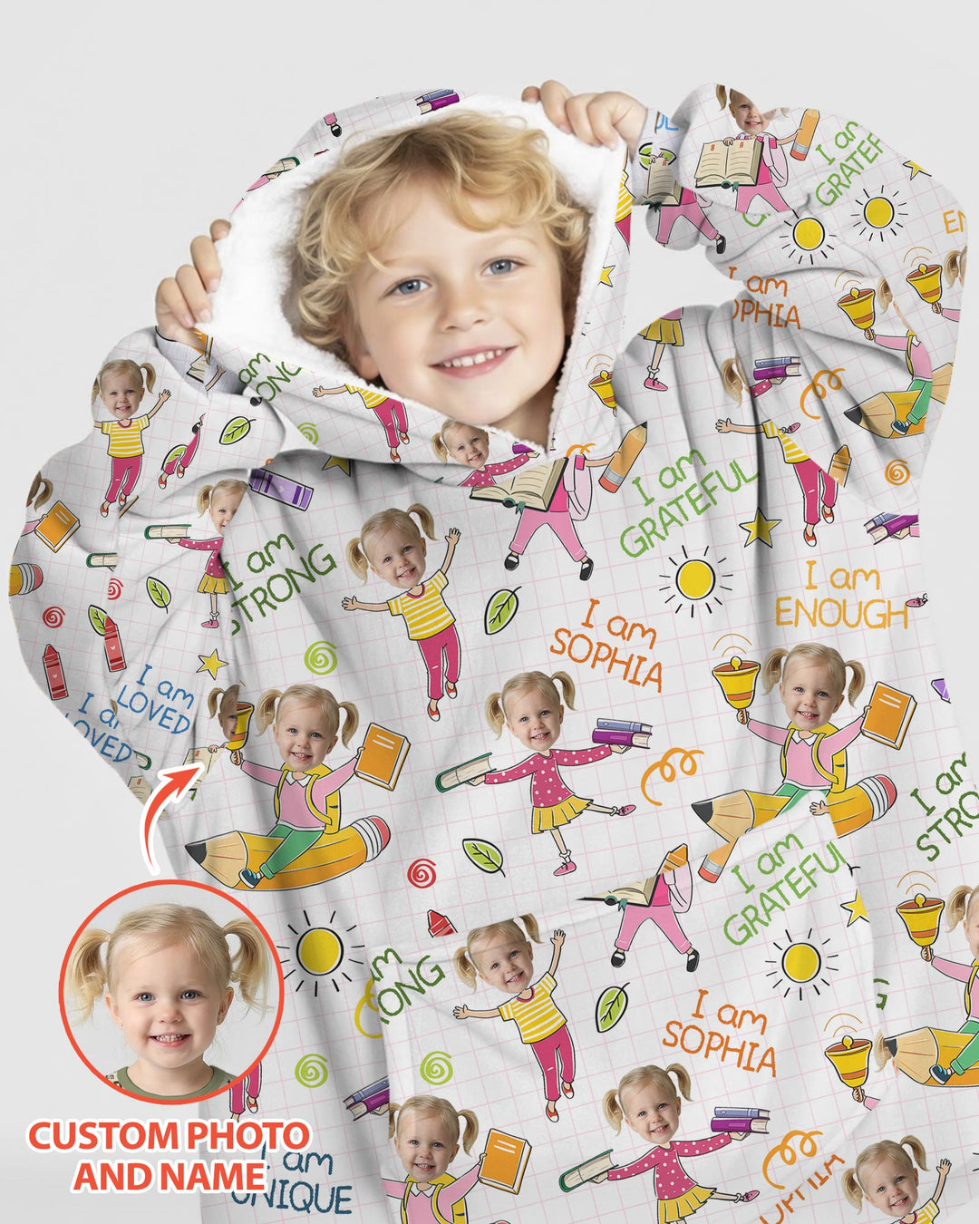 Plantilla de Sudadera Manta de Bambú Personalizada
