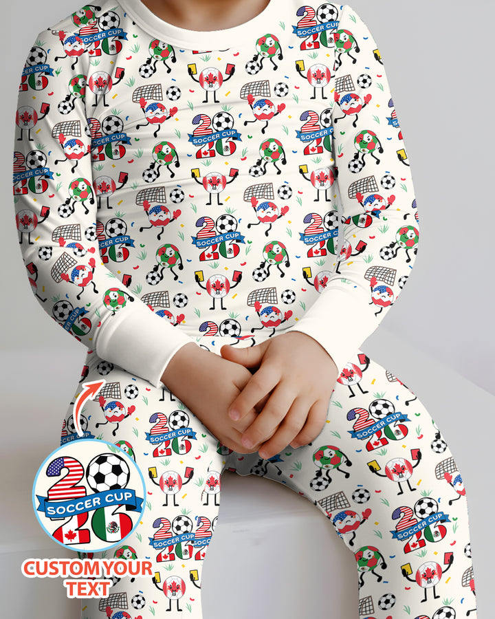 Soccer Squad 2026 Bamboo Two Piece Long Sleeve Pajama Set