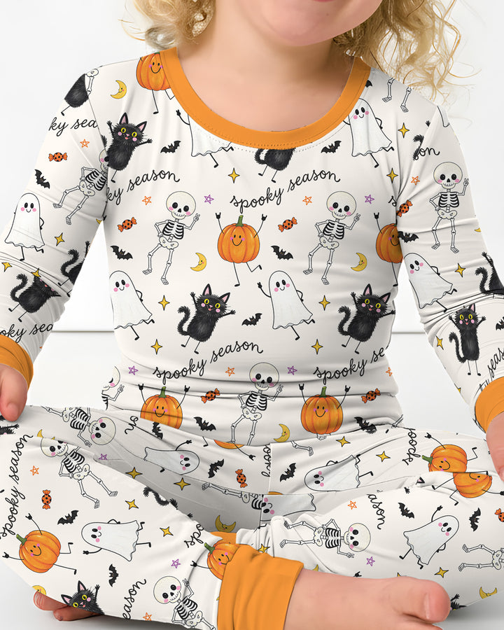Conjunto de pijama de dos piezas de bambú con mangas largas, plantilla PERSONALIZADA