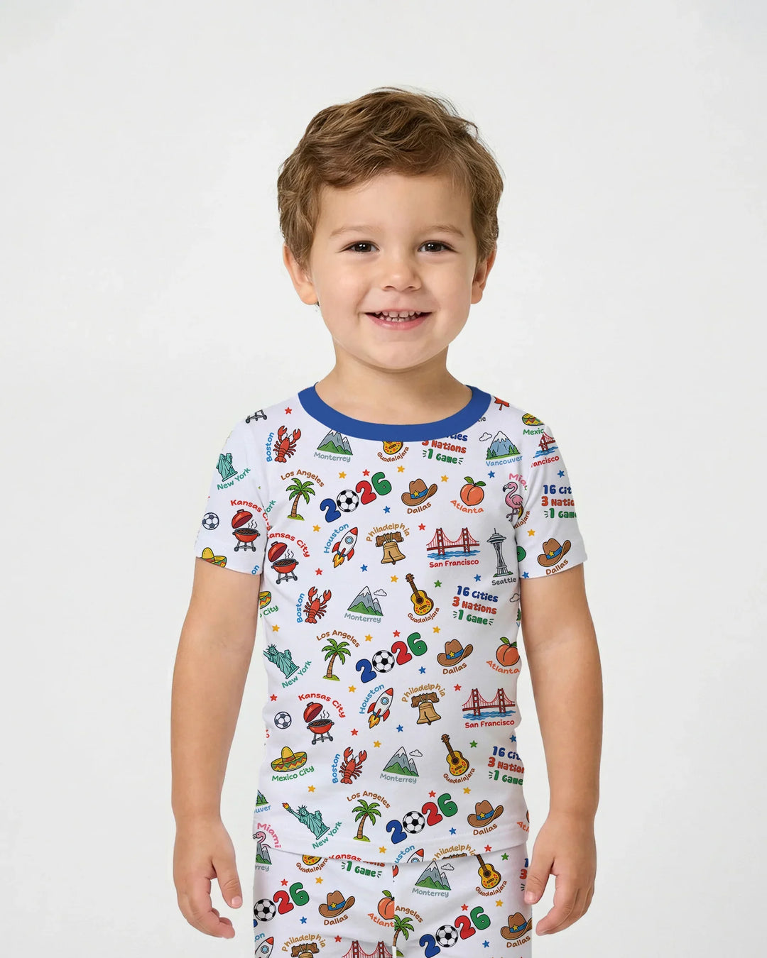 Zweiteiliges, kurzärmliges Pyjama-Set mit Marienkäfern