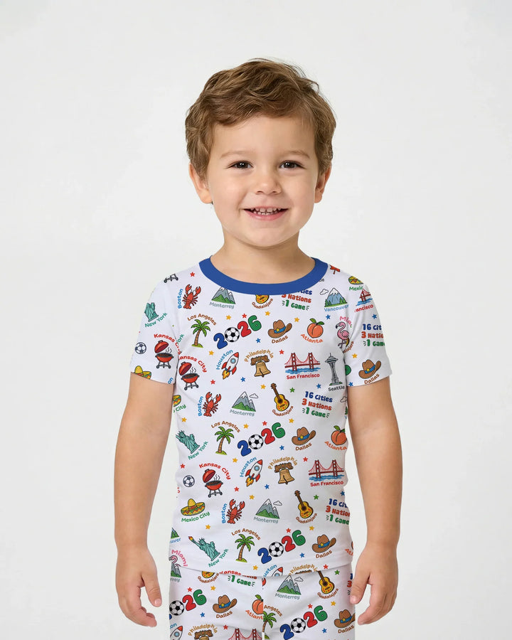 Zweiteiliges, kurzärmliges Pyjama-Set mit Marienkäfern