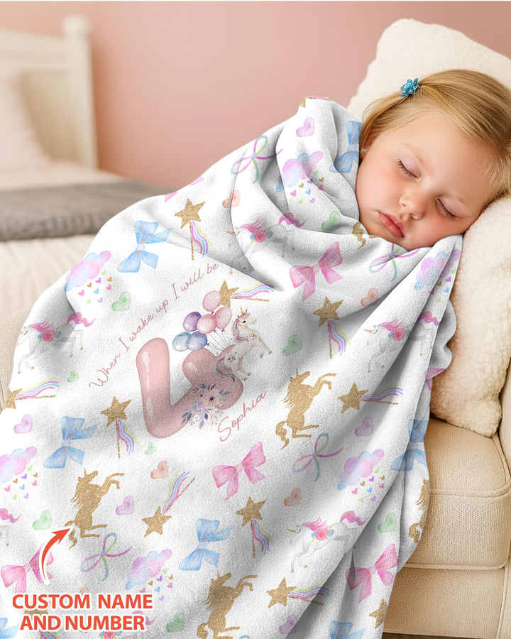Custom Name When I Wake Up I Will Be Birthday Bamboo Blanket