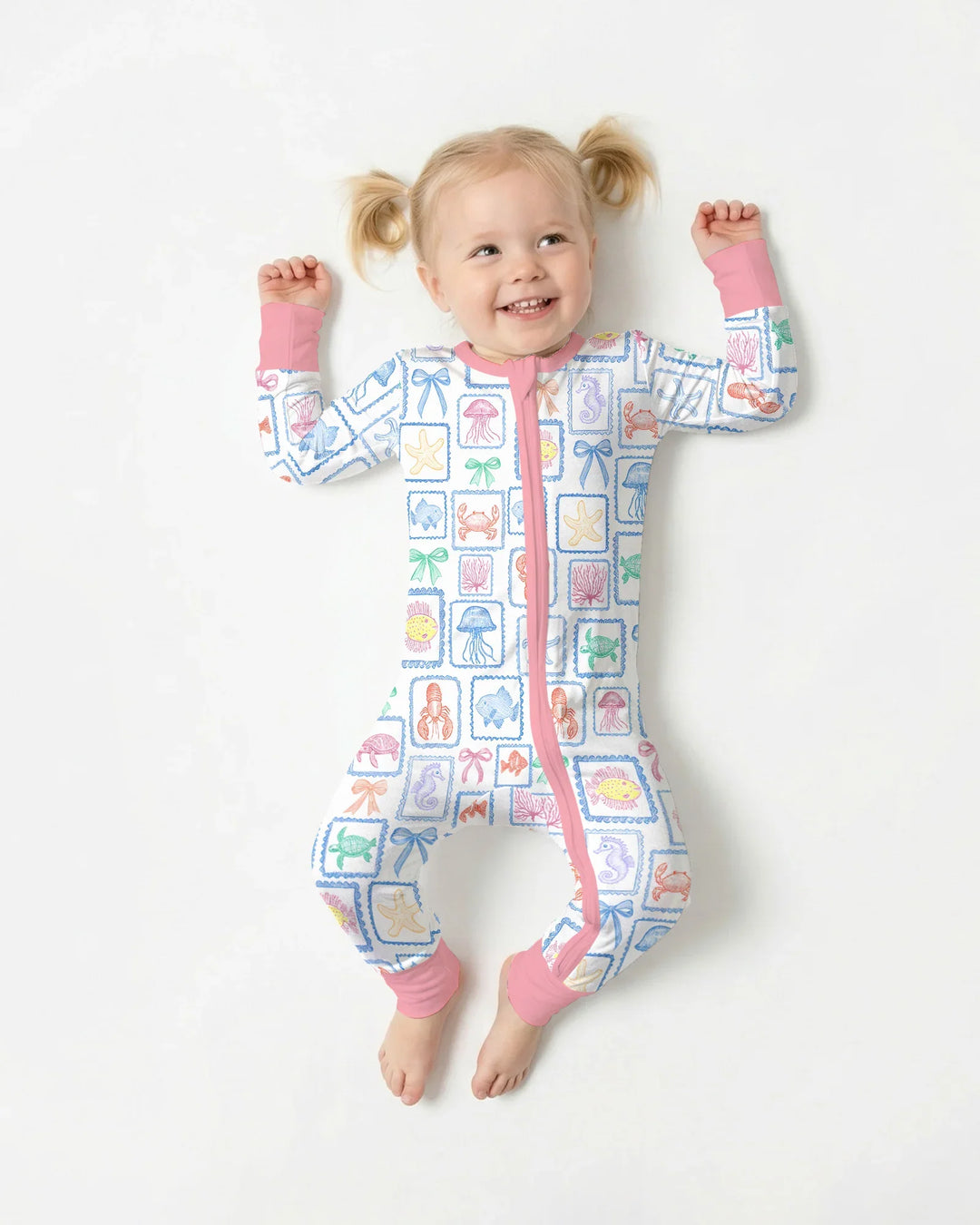 Coastal Treasures Family Matching Bamboo Convertible Zippy