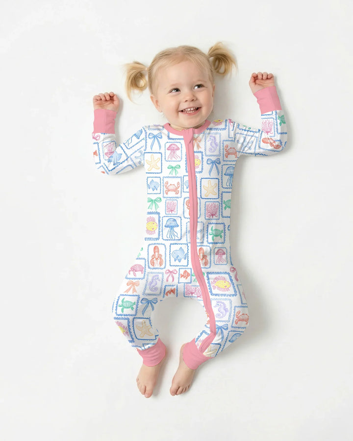 Coastal Treasures Family Matching Bamboo Convertible Zippy