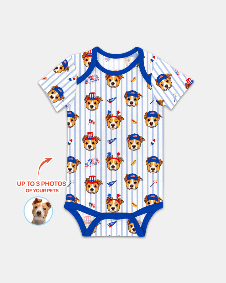 Gerippte Babykleidung mit individuellem Foto - Weich &amp; Skizzenhaft