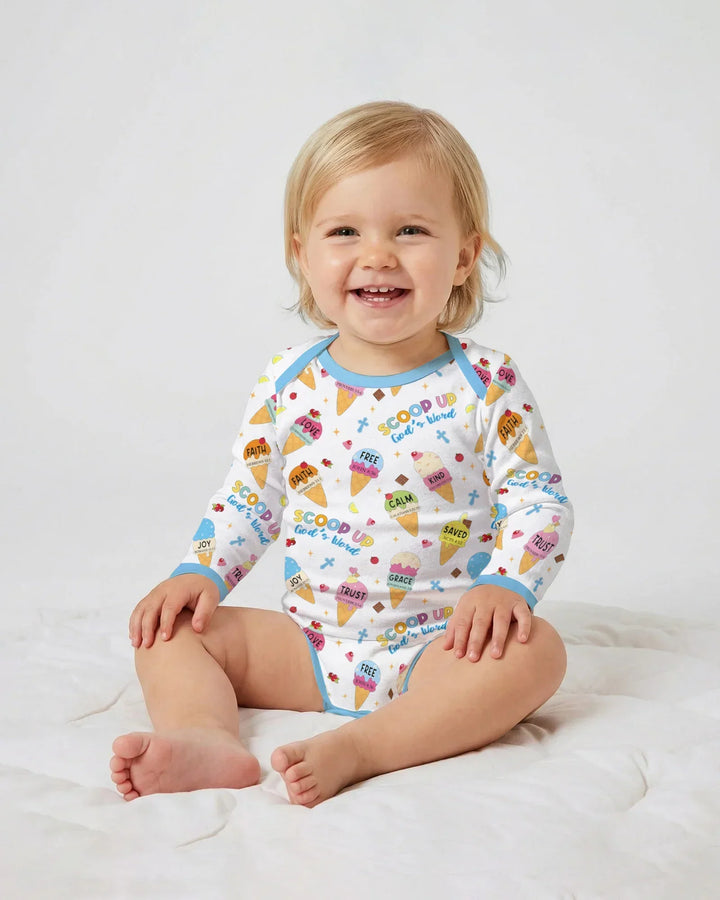 Gerippte Babykleidung mit individuellem Foto - Weich &amp; Skizzenhaft