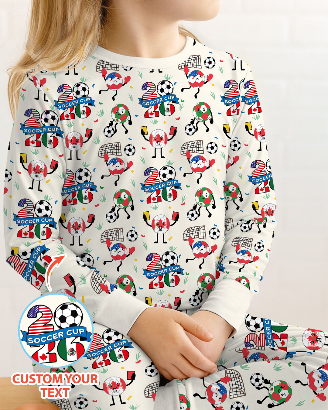 Soccer Squad 2026 Bamboo Two Piece Long Sleeve Pajama Set
