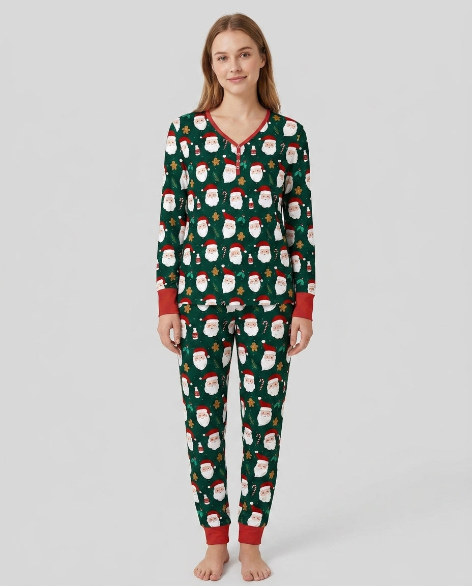 Christmas Sweet Santa Bamboo Women Pajama Set